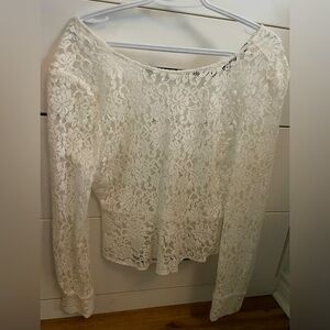 Zara long sleeve lace top